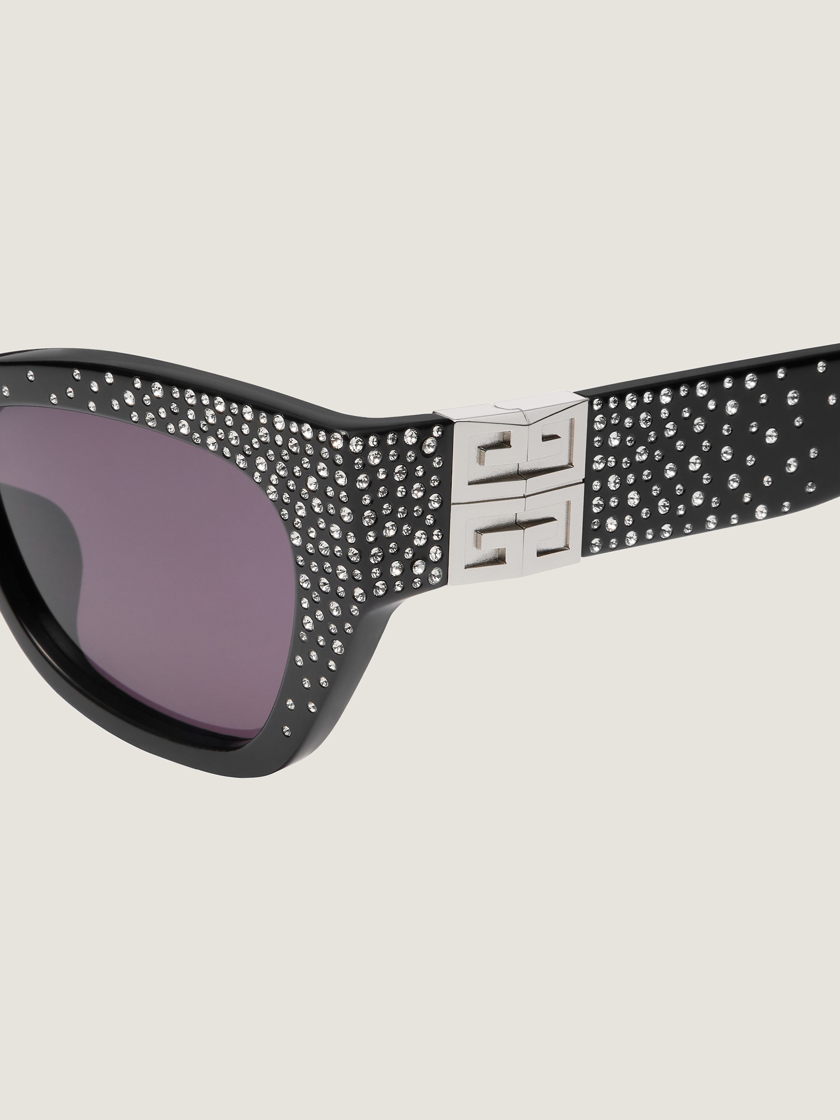 4G sunglasses in acetate with crystals